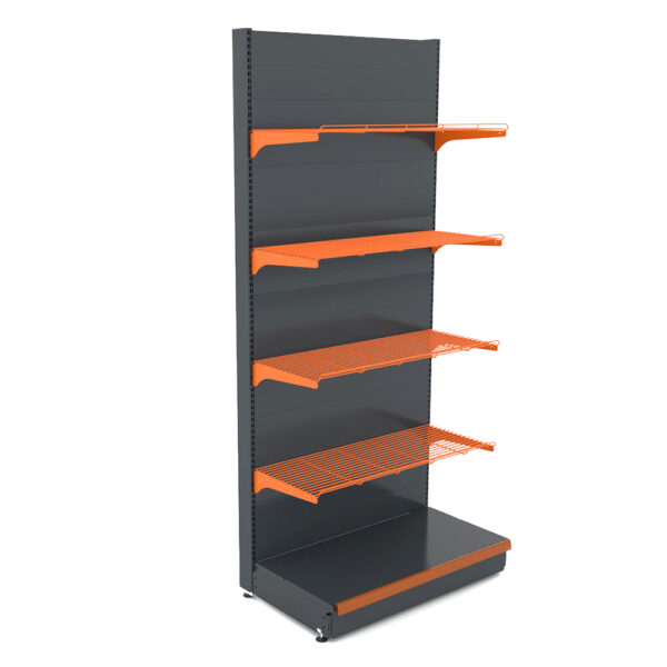 Display Rack with Wire Mesh Shelves