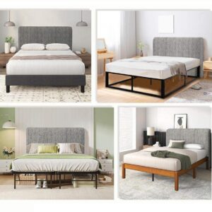 Soft Bed Roll-up Headboard with Iron Frame