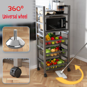 Fruit and vegetable seasoning rotate storage rack