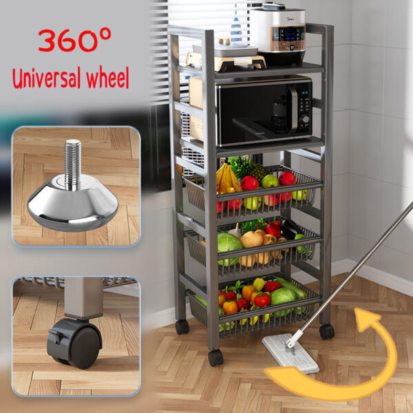 Fruit and vegetable seasoning rotate storage rack