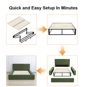 Compressed Metal Frame Bed