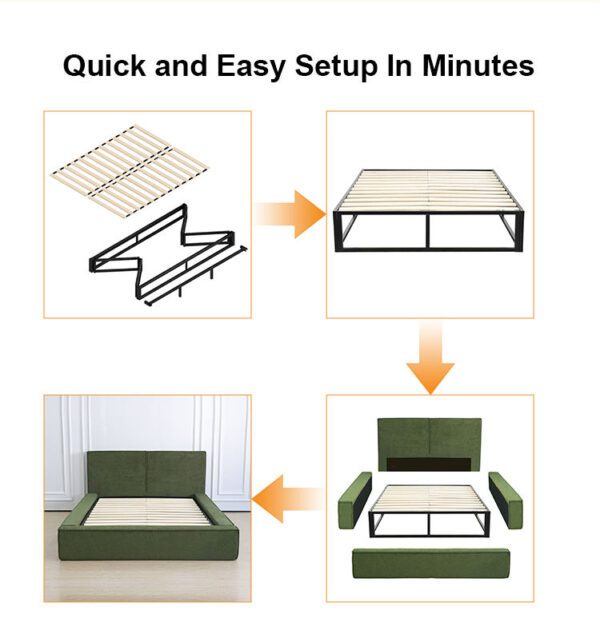 Compressed Metal Frame Bed