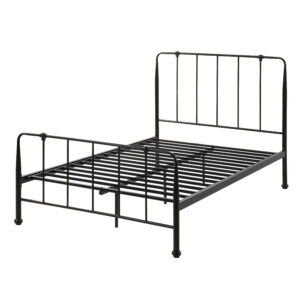 Black Steel Iron Bed Base