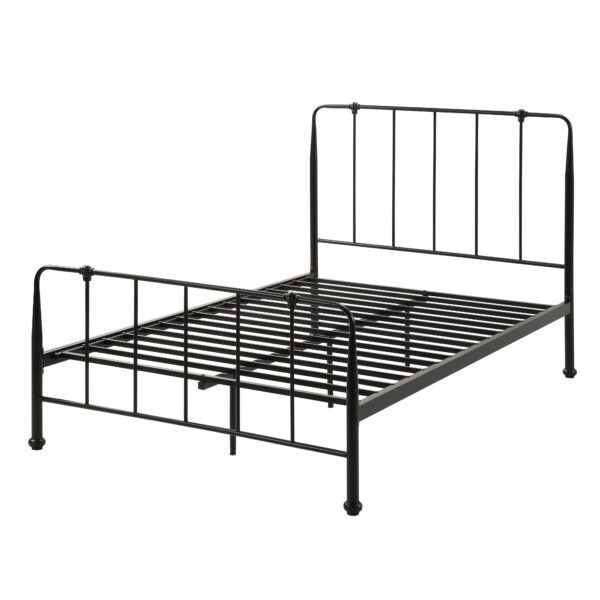 Black Steel Iron Bed Base