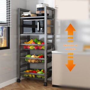 Fruit and vegetable seasoning rotate storage rack