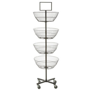 Bowl Shape Grinding Product Shelf Stand Wheel Display Racks