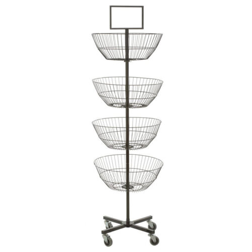 Bowl Shape Grinding Product Shelf Stand Wheel Display Racks